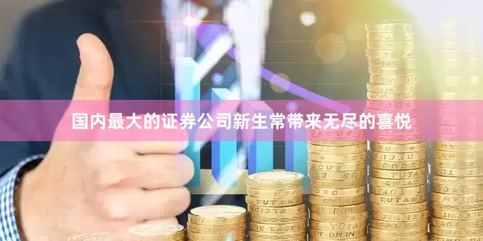 国内最大的证券公司新生常带来无尽的喜悦
