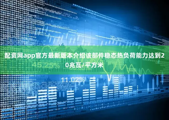 配资网app官方最新版本介绍该部件稳态热负荷能力达到20兆瓦/平方米