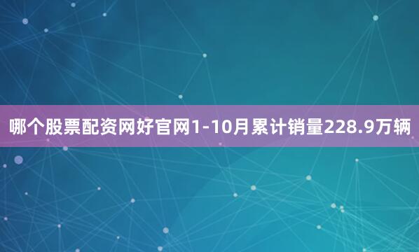 哪个股票配资网好官网1-10月累计销量228.9万辆
